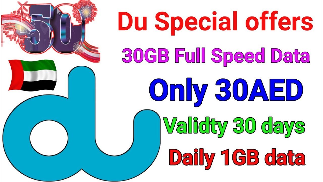 DU monthly data package 25 & 30 AED