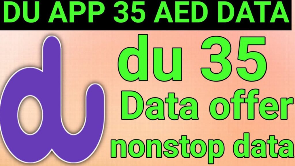 DU monthly data package 35 AED